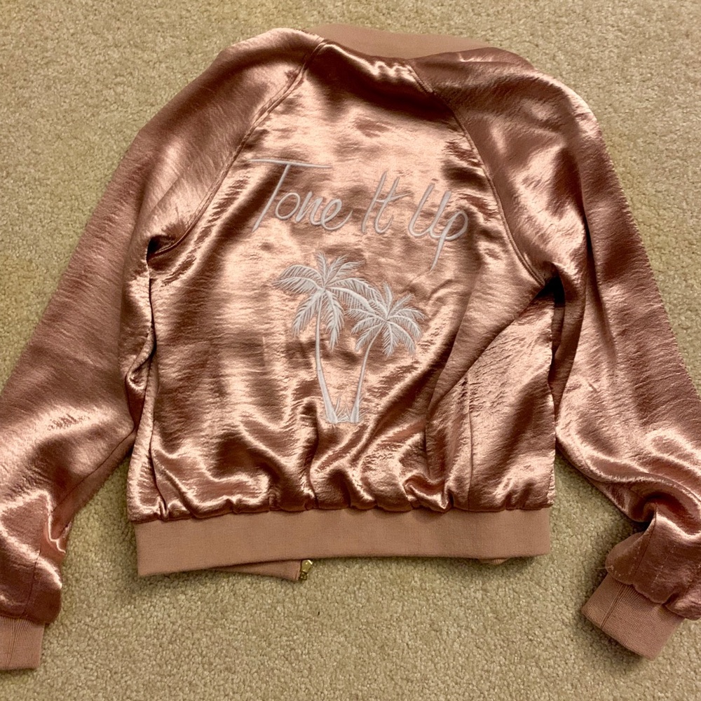 Tone It Up Rose Gold Bomber Jacket